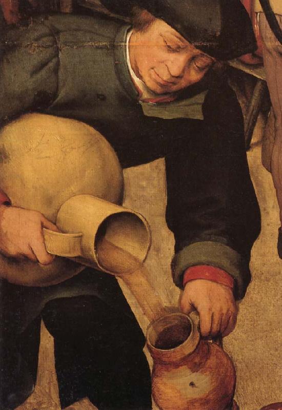 BRUEGEL, Pieter the Elder Details of Peasant Wedding Feast